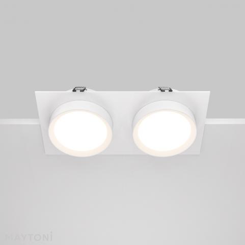 Точечный светильник Maytoni Hoop  DL086-02-GX53-SQ-W