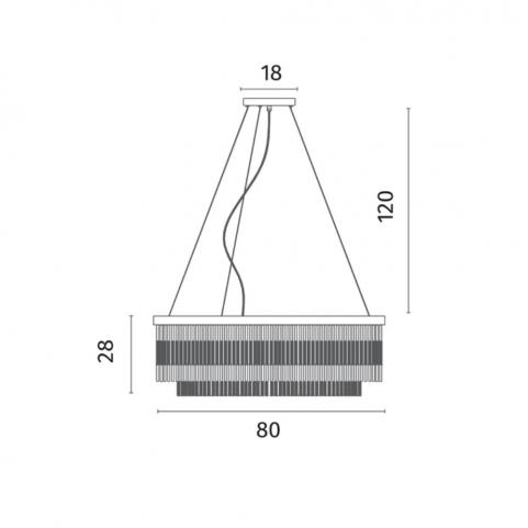 Светильник подвесной Divinare Brillante 6813/17 LM-10