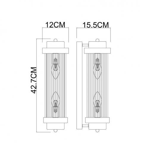 Бра Arte Lamp Hanna A1070AP-2PB