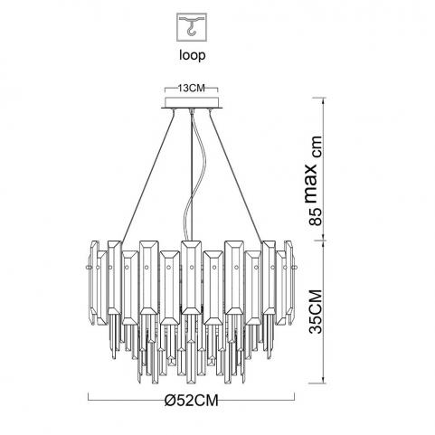 Люстра Arte Lamp Nicoletta A1052SP-8GO