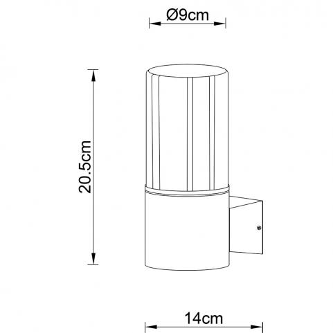 Настенный уличный светильник Arte Lamp Seginus A6515AL-1BK