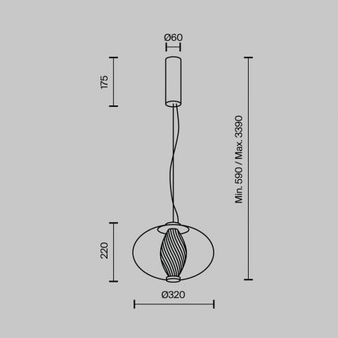 Подвесной светильник Maytoni Memetics MOD406PL-L8W3K
